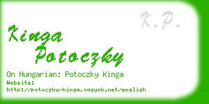 kinga potoczky business card